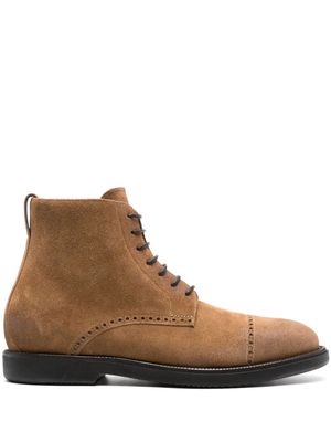Silvano Sassetti lace-up leather ankle boots - Brown