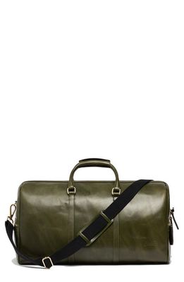 Silver & Riley Executive Leather Duffle in Rustic Green