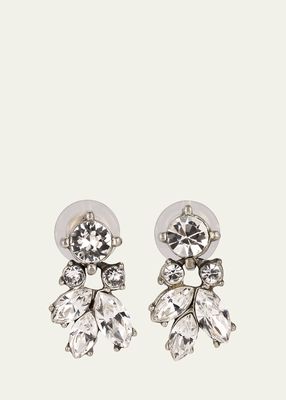 Silver Crystal Post Earrings
