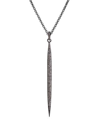 Silver Diamond Spear Necklace