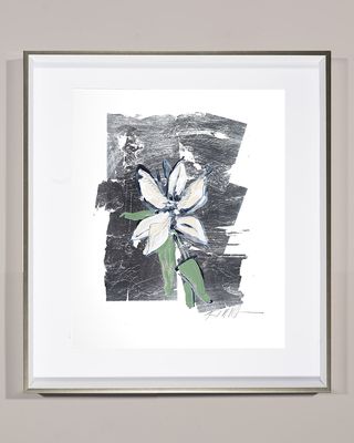 'Silver Flower Lily' Wall Art