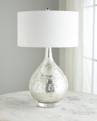Silver Glass Table Lamp