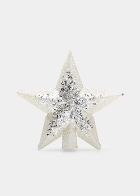 Silver Glitter Christmas Tree Topper