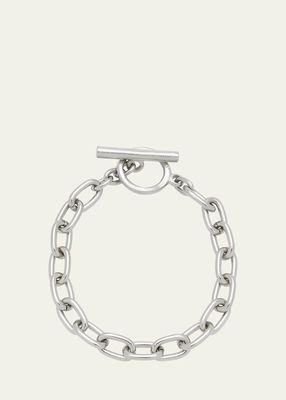 Silver Imitation Rhodium Electroplated Chain Bracelet