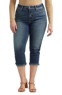 Silver Jeans Co. Avery Curvy High Waist Capri Jeans in Indigo 