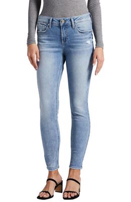 Silver Jeans Co. Elyse Distressed Skinny Jeans in Indigo