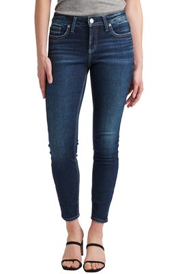 Silver Jeans Co. Elyse Mid Rise Skinny Jeans in Indigo