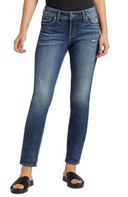 Silver Jeans Co. Elyse Mid Rise Straight Leg Jeans in Indigo