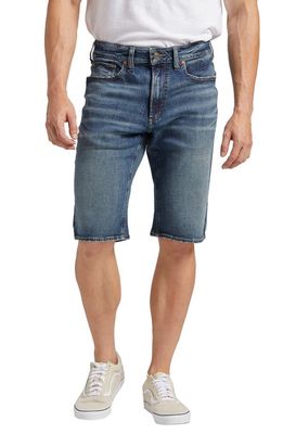 Silver Jeans Co. Gordie Relaxed Fit Stretch Denim Shorts in Indigo
