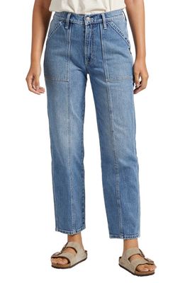 Silver Jeans Co. High Waist Straight Leg Carpenter Jeans in Indigo