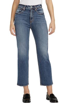 Silver Jeans Co. Highly Desirable High Waist Ankle Straight Leg Jeans in Indigo