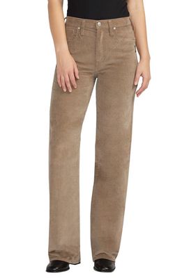 Silver Jeans Co. Highly Desirable High Waist Corduroy Trouser Jeans in Mushroom