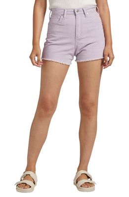 Silver Jeans Co. Highly Desirable High Waist Stretch Corduroy Cutoff Shorts in Lavender