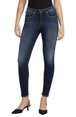 Silver Jeans Co. Infinite Fit Mid Rise Skinny Jeans in Indigo