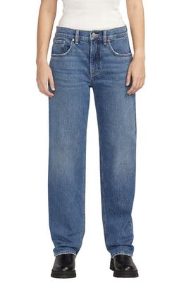 Silver Jeans Co. Low 5 Mid Rise Straight Leg Jeans in Indigo