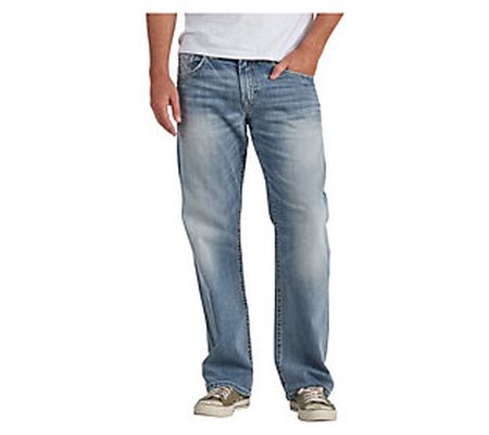 Silver Jeans Co. Men's Gordie Loose Fit Straig ht Jeans-SMC150