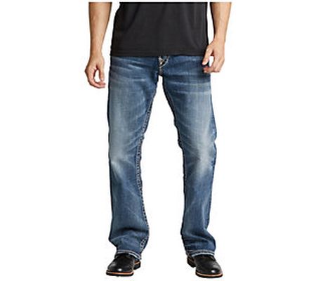 Silver Jeans Co. Mens Zac Relaxed Fit Straight Leg Jeans-LD191