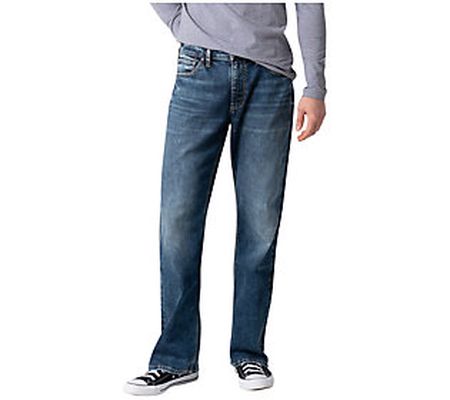 Silver Jeans Co. Men's Zac Relaxed Straight Leg Jeans-EDK343