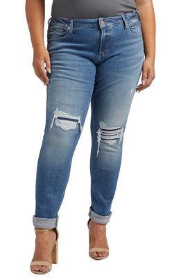 Silver Jeans Co. Mid Rise Girlfriend Jeans in Indigo