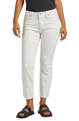 Silver Jeans Co. Most Wanted Ankle Straight Leg Jeans in Off White