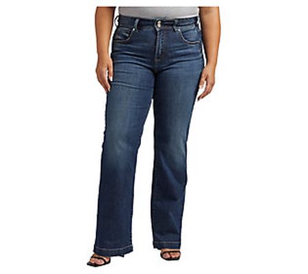 Silver Jeans Co. Plus Size Avery Trouser Leg Je ans -EGX347
