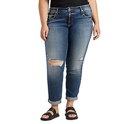 Silver Jeans Co. Plus Size Boyfriend Slim Leg Jeans-EAE308