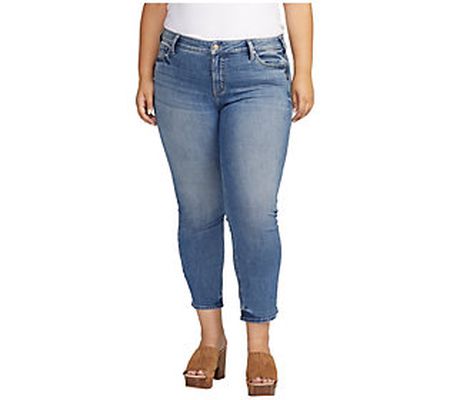 Silver Jeans Co. Plus Size Elyse Straight Leg C rop Jean-EPX38