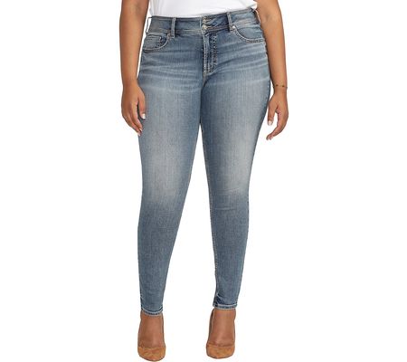 Silver Jeans Co. Plus Suki Mid Rise Curvy Skinny Jeans_ECF219