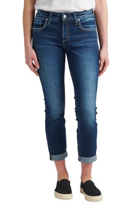 Silver Jeans Co. Slim Fit Ankle Boyfriend Jeans in Indigo