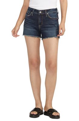Silver Jeans Co. Suki Curvy Fit Cutoff Denim Shorts in Indigo