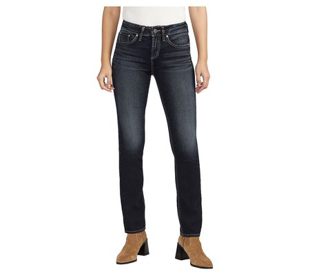 Silver Jeans Co. Suki Mid Rise Curvy Fit Straig ht Jeans