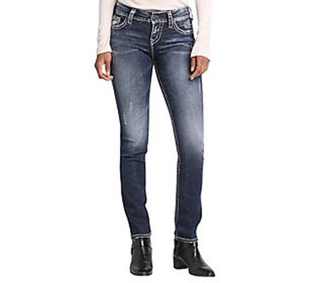 Silver Jeans Co. Suki Mid Rise Straight Leg Jea ns - SDI349