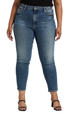 Silver Jeans Co. Super High Waist Ankle Tapered Mom Jeans in Indigo