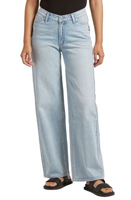 Silver Jeans Co. V-Front Mid Rise Wide Leg Jeans in Indigo