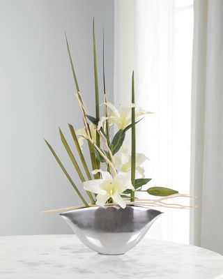 Silver Lilies Floral Arrangement