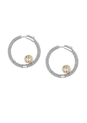 Silver-Plated, Gold-Plated & Crystal Orbit Hoops