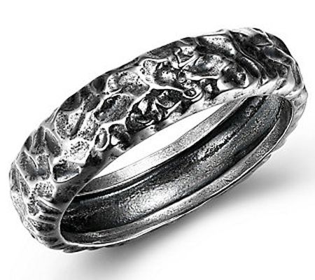 Silver Style Oxidized Band Ring, Sterling