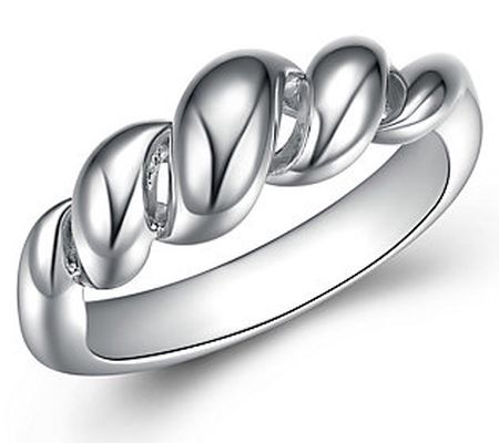 Silver Style Twist Band Ring, Sterling