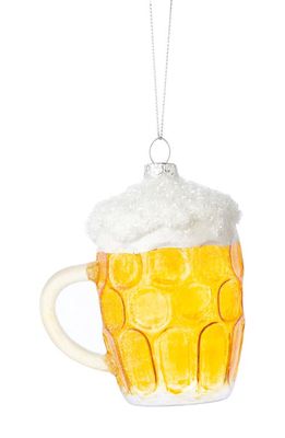 Silver Tree Glass Beer Pint Ornament in Yellow/white