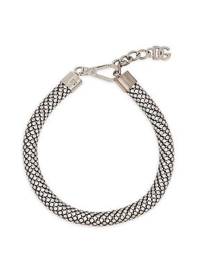 Silvertone & Glass Crystal Necklace