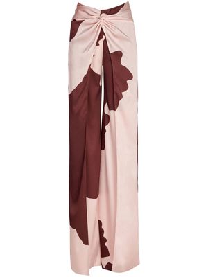 Silvia Tcherassi Canturipe ruched-detailing palazzo trousers - Red