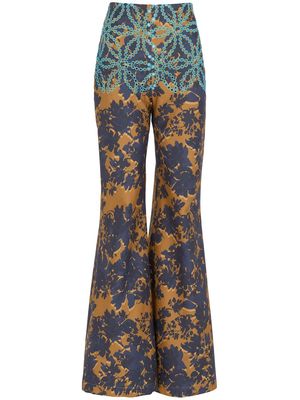 Silvia Tcherassi Como floral-print organic-cotton trousers - Blue