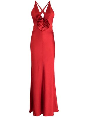 Silvia Tcherassi Daniela flower-detailing dress - Red