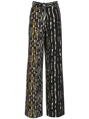 Silvia Tcherassi Emine abstract-print trousers - Black