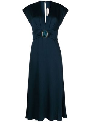 Silvia Tcherassi Emmeline gemstone-detail midi dress - Blue