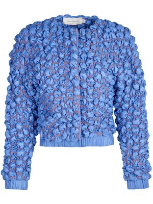 Silvia Tcherassi Gieti textured cropped jacket - Blue