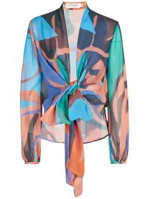 Silvia Tcherassi Honey abstract-print blouse - Orange