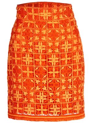Silvia Tcherassi Idalia crochet-knit miniskirt - Orange