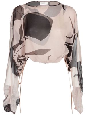 Silvia Tcherassi Macerata silk blouse - Brown