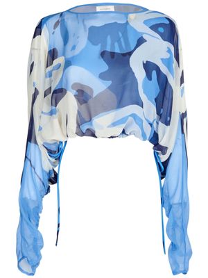 Silvia Tcherassi Marcerata graphic-print blouse - Blue